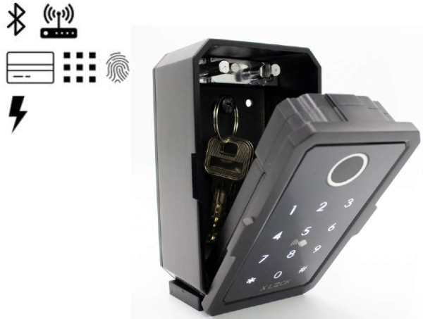 Smartbox 2.0 Cassetta di sicurezza per chiavi con codice Pin & Fingerprint & NFC & Smartphone