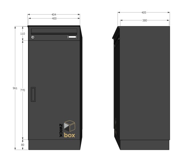 Box pacchi - Serratura magnetica con 1 cassetta postale