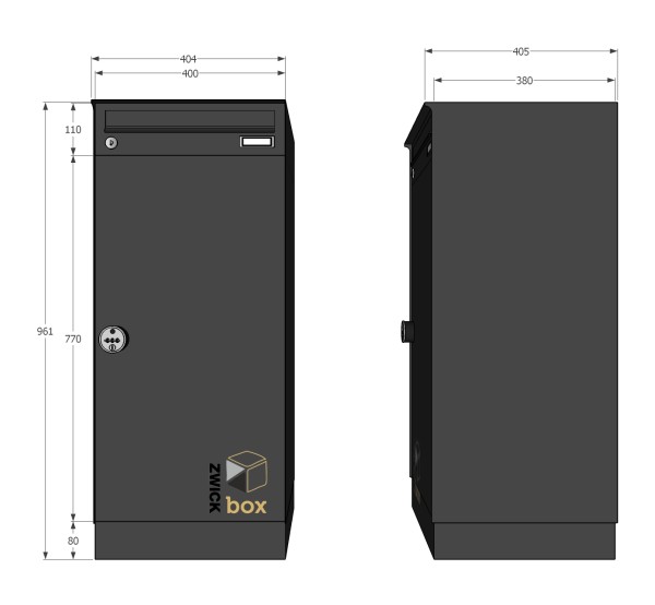 Box pacchi -Serrature a combinazione meccanica con 1 cassetta postale